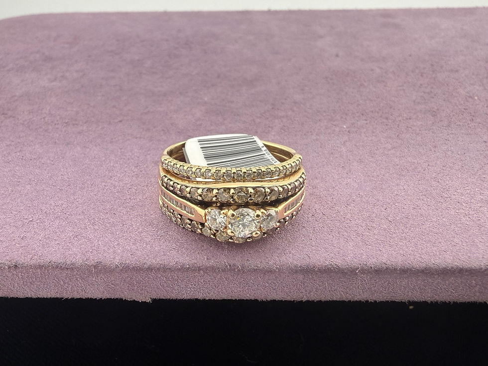 Thumbnail: 14K / 10K Chocolate & Vanilla Diamond Ring