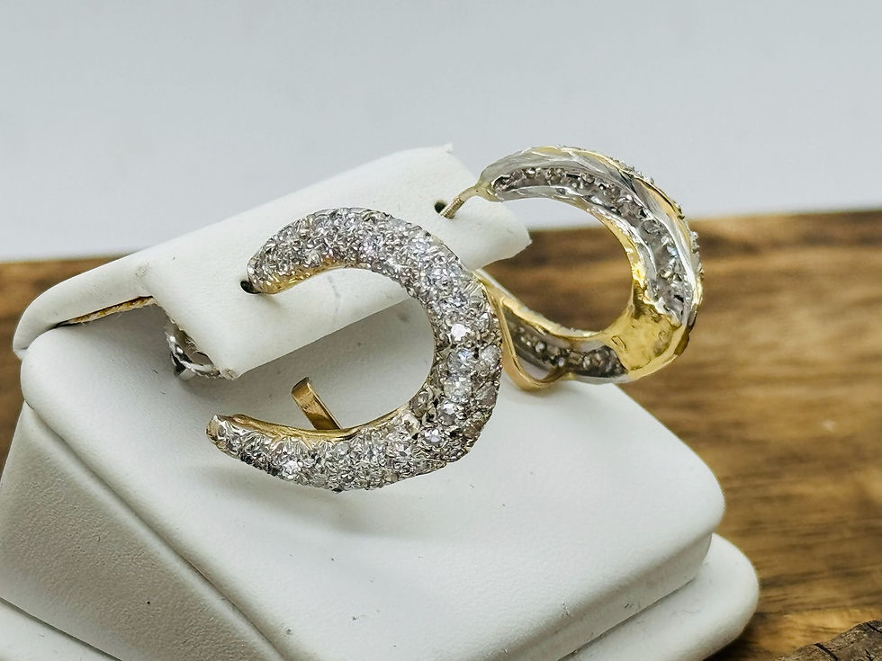 Thumbnail: 14 KYG Platinum Ear Lobe Huggie Earrings Custom
