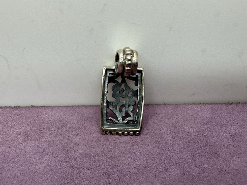 Thumbnail: 925 Cut Out Scroll Pendant Charm