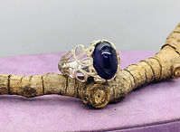 925 Oval Cabochon Amethyst Ring