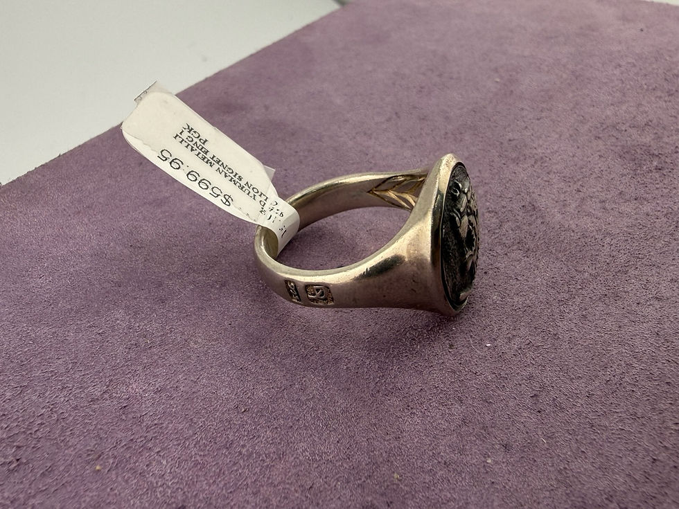 Thumbnail: 925 David Yurman Metallic Lion Signet Ring
