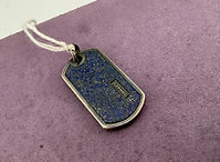 925 David Yurman Blue Lapis Streamline Dog Tag