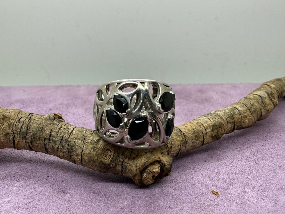 Thumbnail: 925 Onyx Designer Ring
