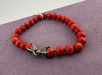 925 David Yurman Red Coral Spiritual Beads Bracelet