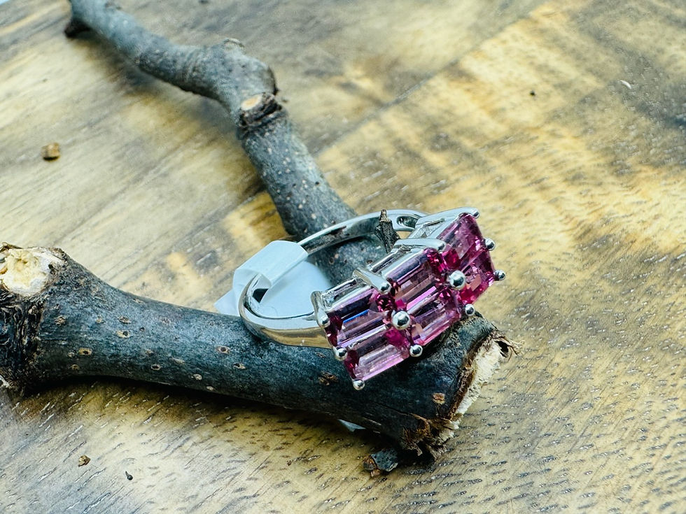 Thumbnail: 14 KWG Pink Amethyst Ring