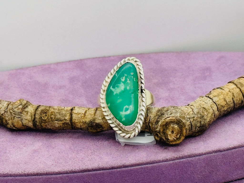 925 Green Turquoise Ring