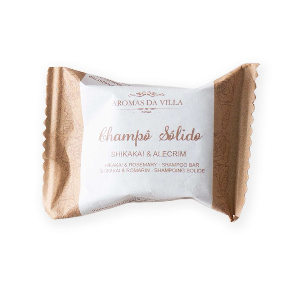 Miniatura: Shampoo sólido Aromas da Villa: embalagem de papel kraft.