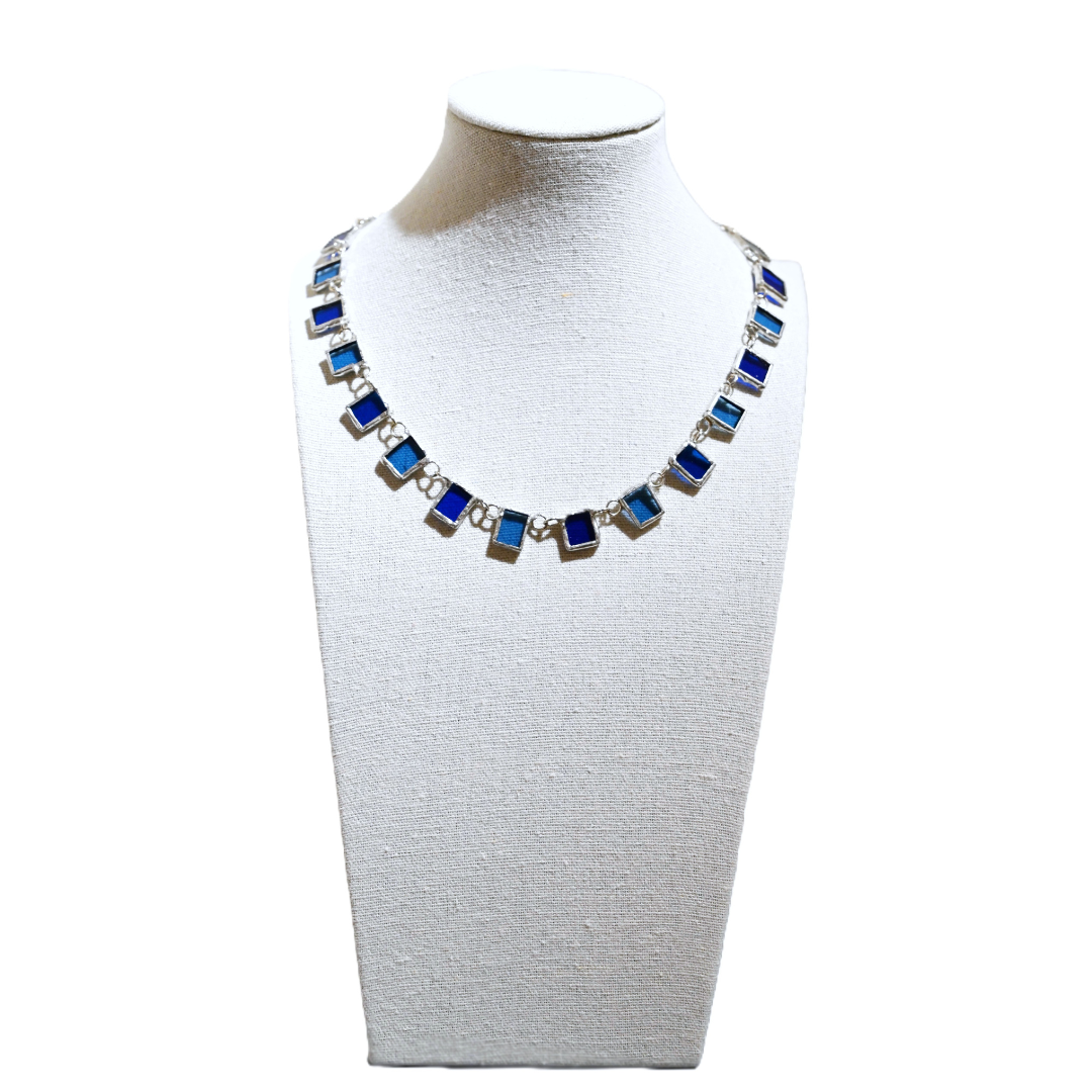 Collar CUADROS azul