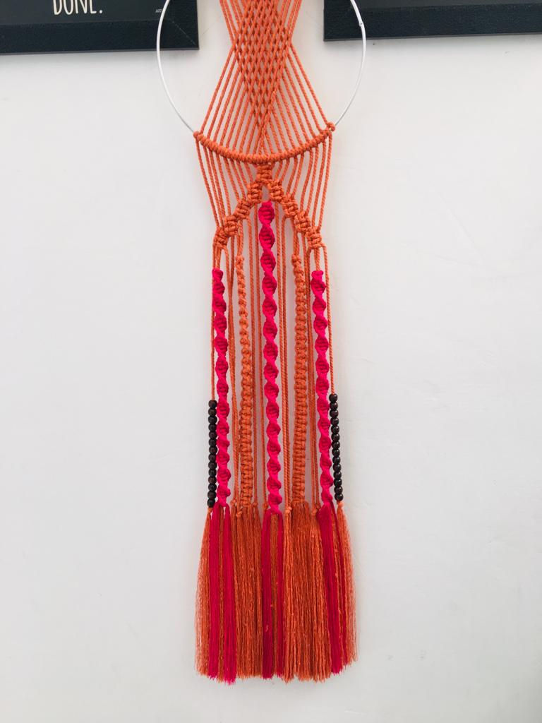 Pink and orange colour wall Decor
