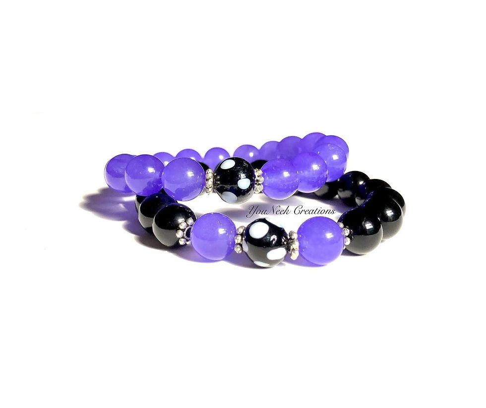 Thumbnail: Conta Stretch Bracelet (Amethyst accents) 