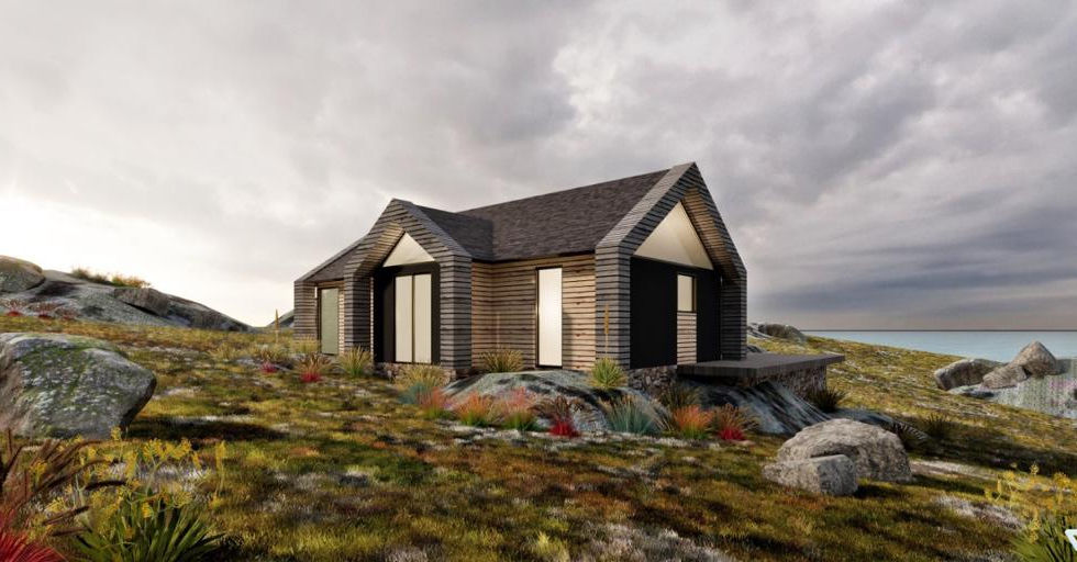 Different sizes of cabins in the middle of a fantastic nature with terrific views