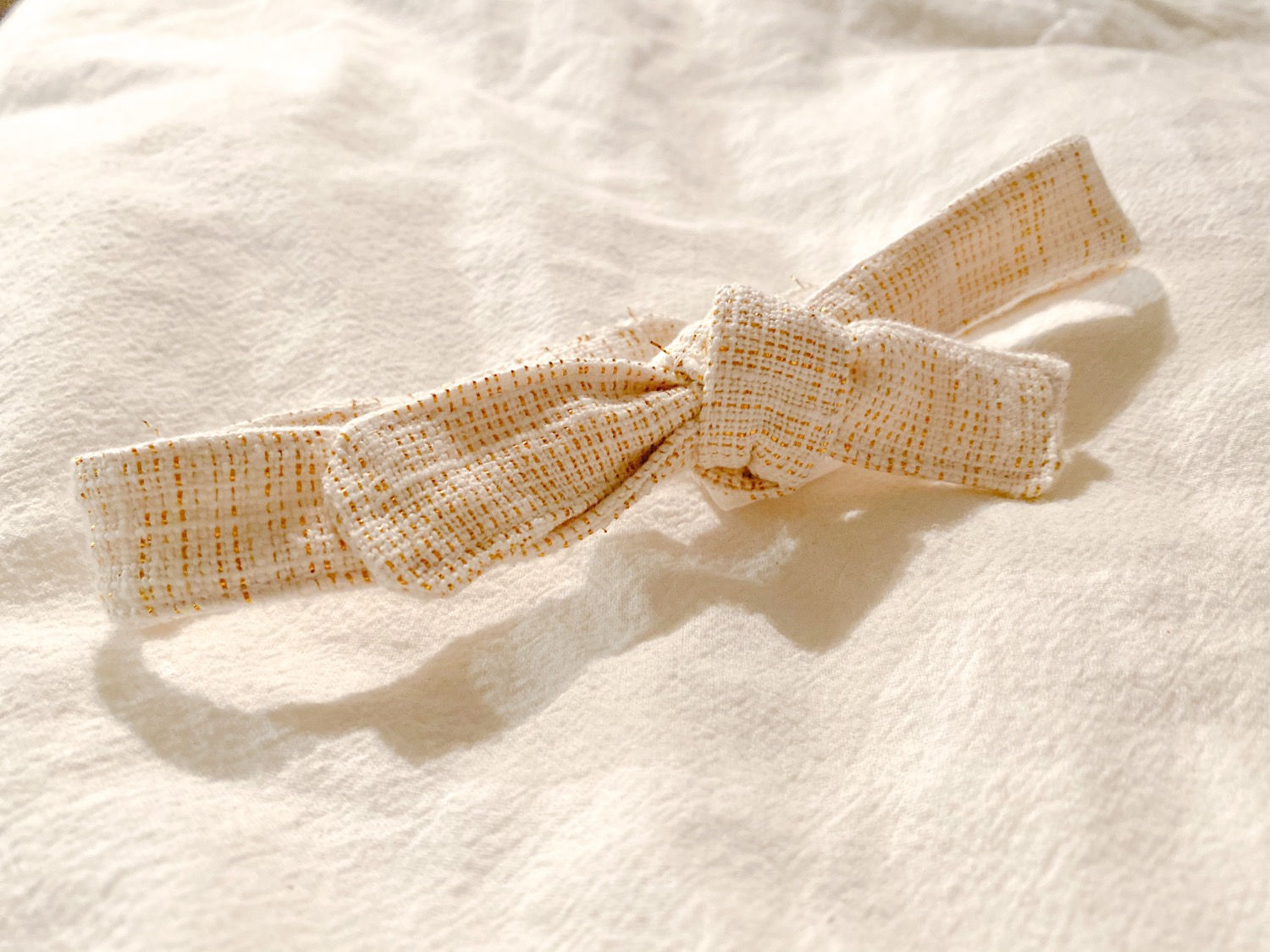 Bandeau à boucle - Lin doré