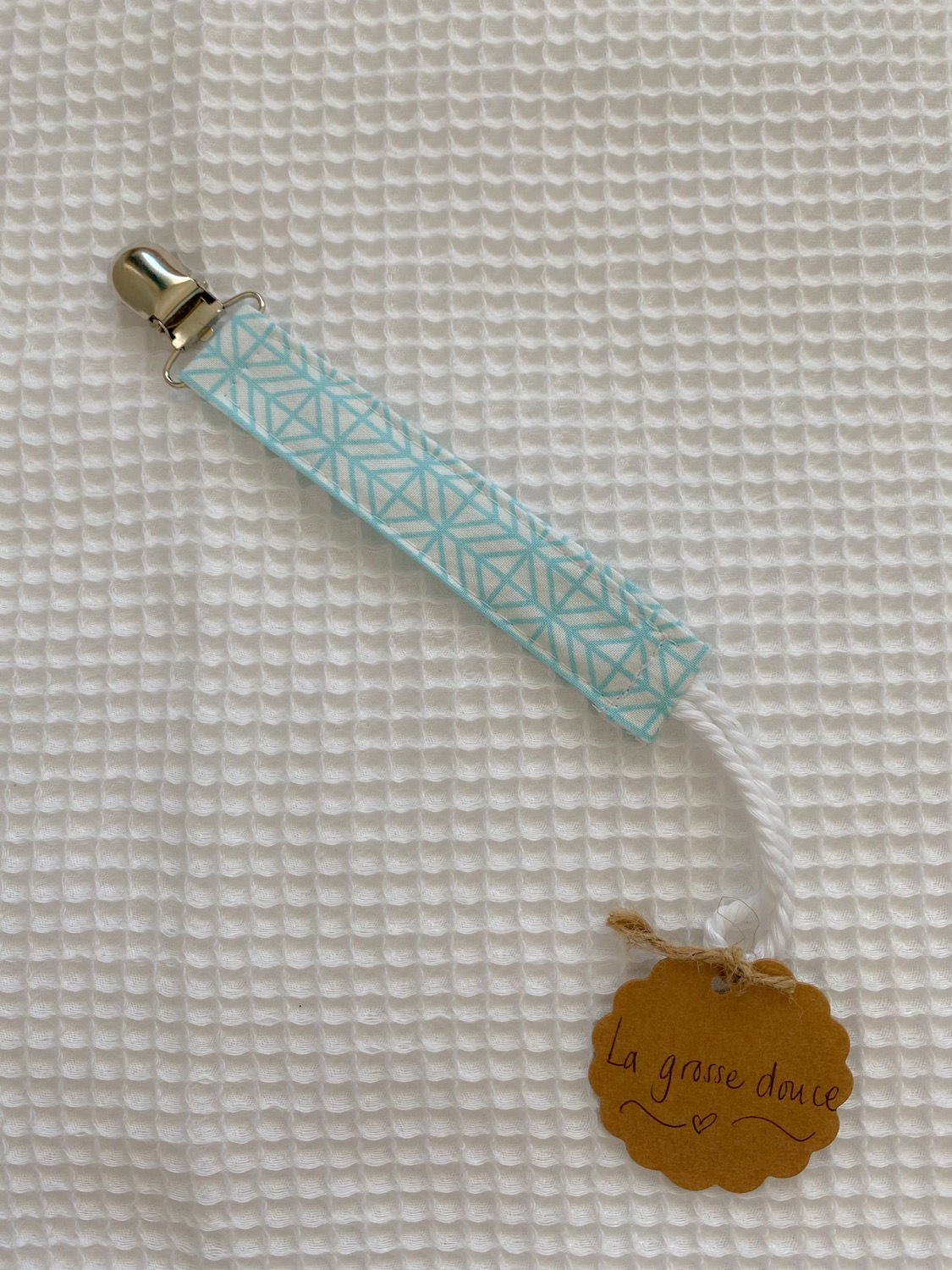 Attache suce - Bleu géométrique