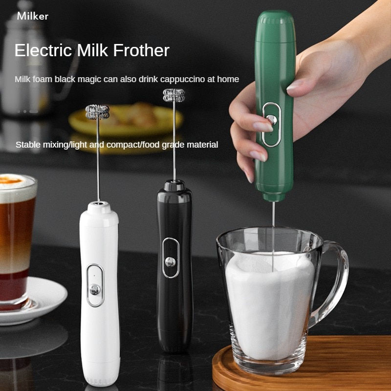 Hot Review! Powerful Handheld Milk Frother, Mini Milk Frother, Battery Operated Stainless Steel Beverage Mixer, Frother.