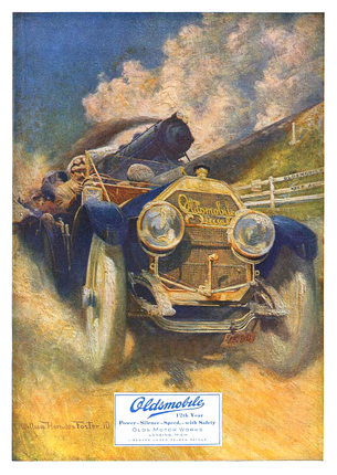 1910 Oldsmobile Advertising Art by William Harnden Foster