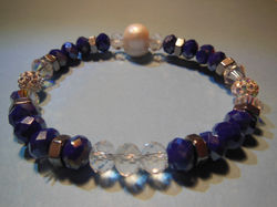 PEARL  AND BLUE CRISTAL STEEL SEALED