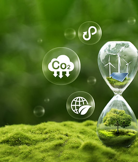 LCA life cycle assessment concept. Hourglass with LCA icon. Environmental impact assessmen