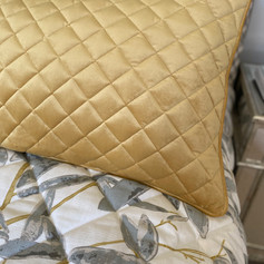 Quilted Pillow Sham with Piped Edge