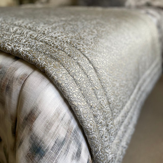 Wadded Bed End Runner with perimeter stitch