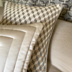 Piped Cushion and Quilted Cushion