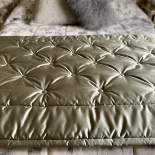 Button Quilted Bed End Runner
