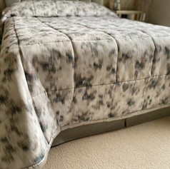 Bed Throw with hand bound edge