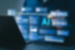 Artificial Intelligence Content Generator. A man uses a laptop to interact with AI assista