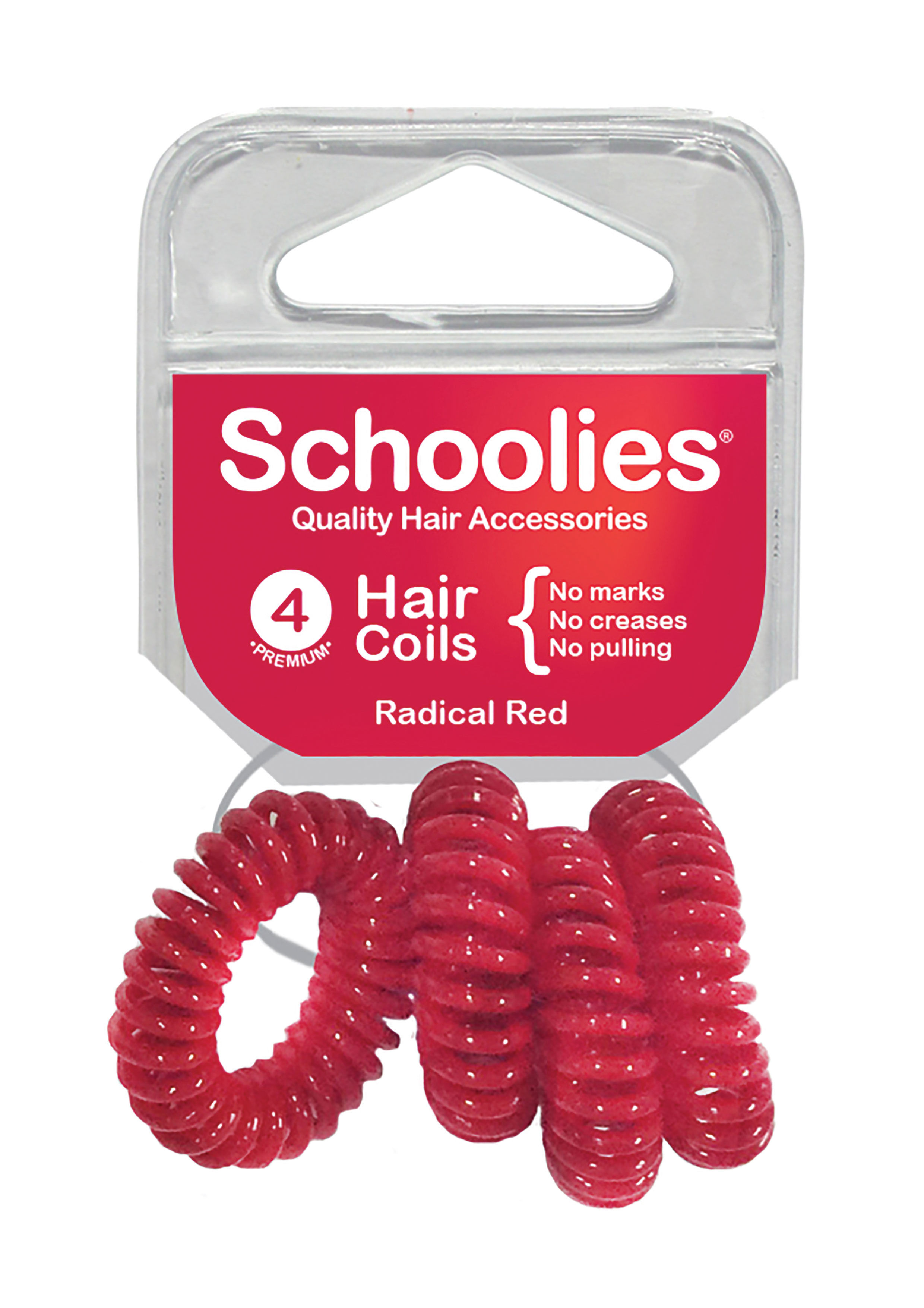 Hair Coils 4pc - Radical Red