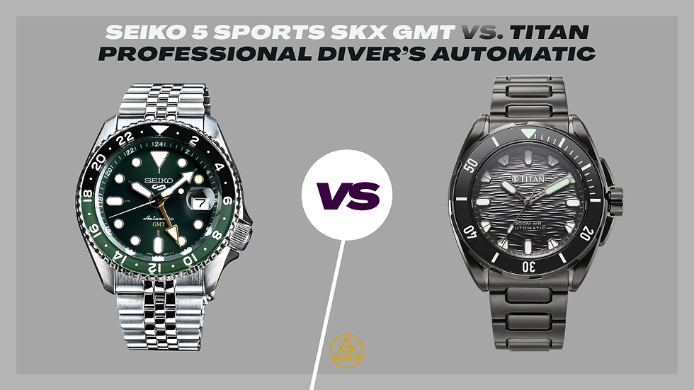 Seiko 5 Sports SKX GMT vs. Titan Professional Diver’s Automatic: The ₹50,000 Watch Battle