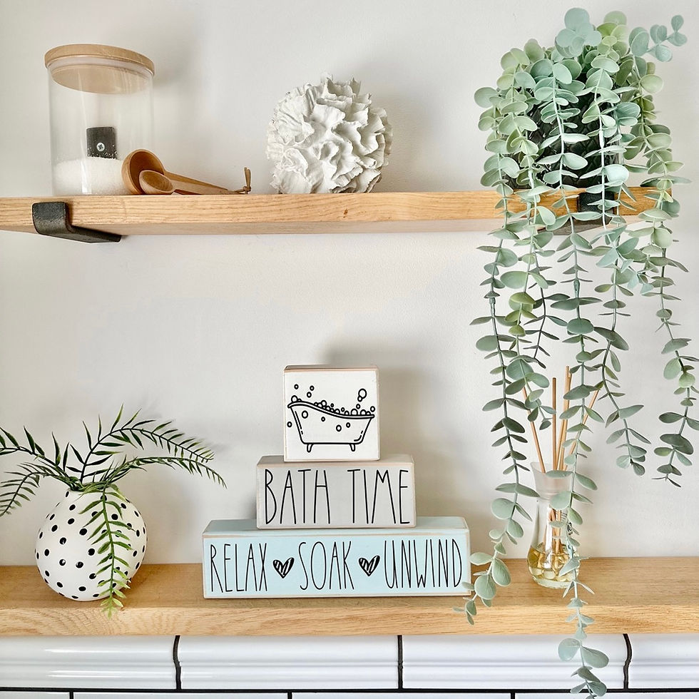 Thumbnail: Bathroom Block Wooden Signs