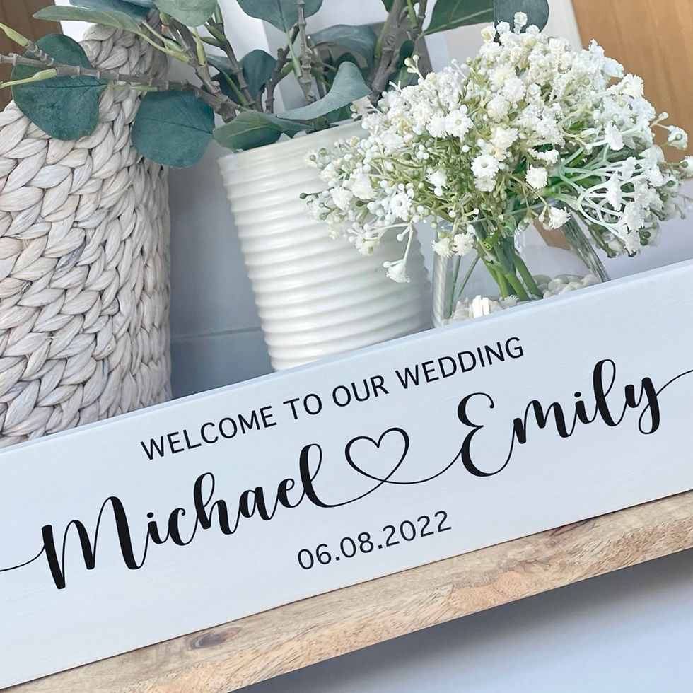 Thumbnail: Large Welcome To Our Wedding Wooden Sign