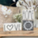 Thumbnail: Home - Hearts Stacking Block Wooden Signs