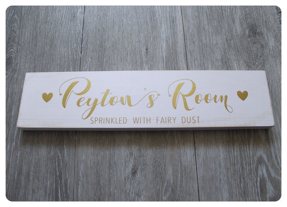 Thumbnail: Personalised Wooden Girls Room Sign