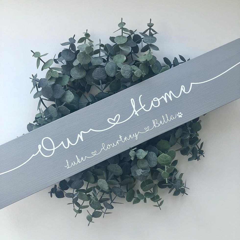 Thumbnail: Large Personalised Wooden Our Home Sign