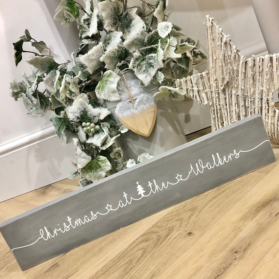Thumbnail: Large Personalised Family Christmas Font Wooden Sign