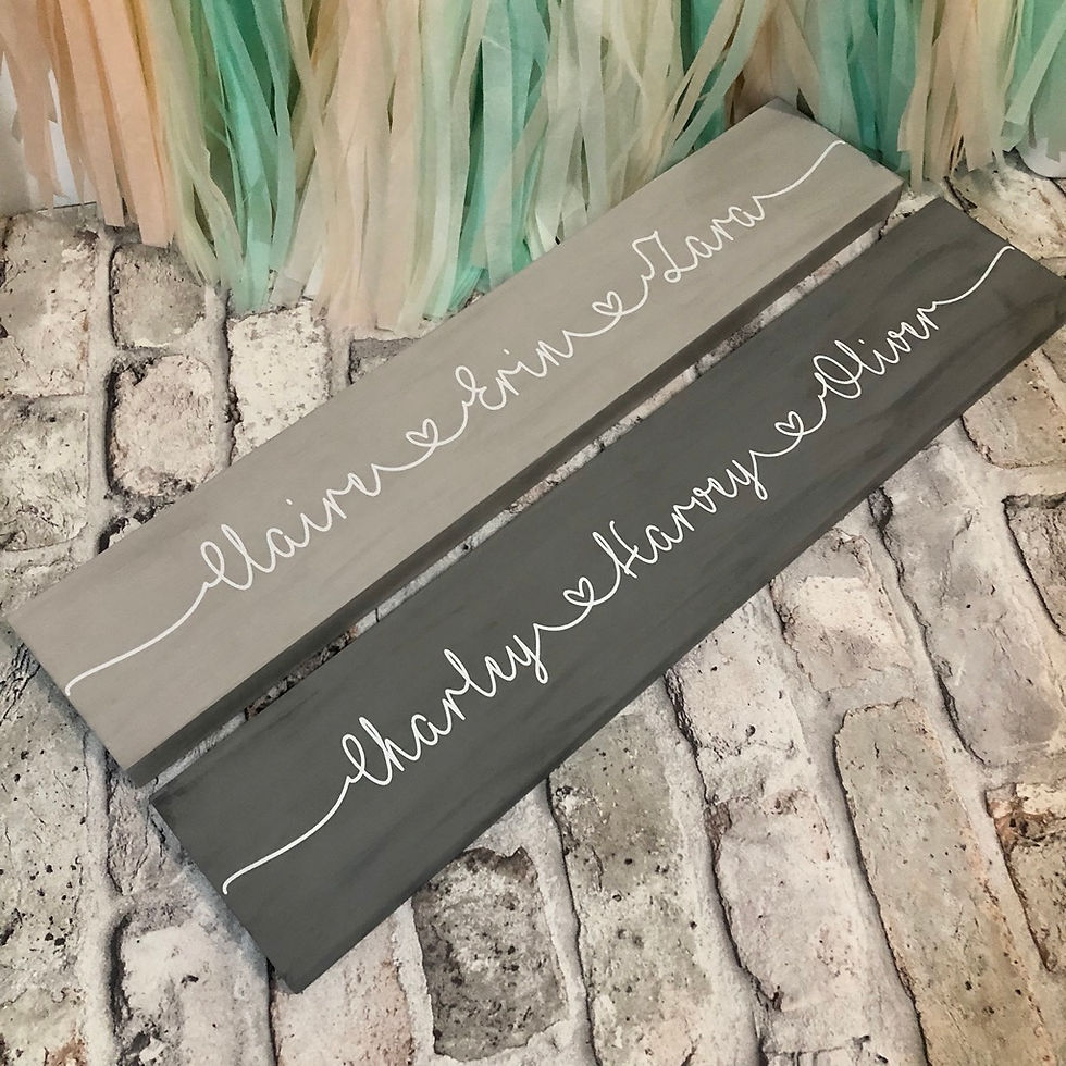 Thumbnail: Large Personalised Wooden 3 Name Sign