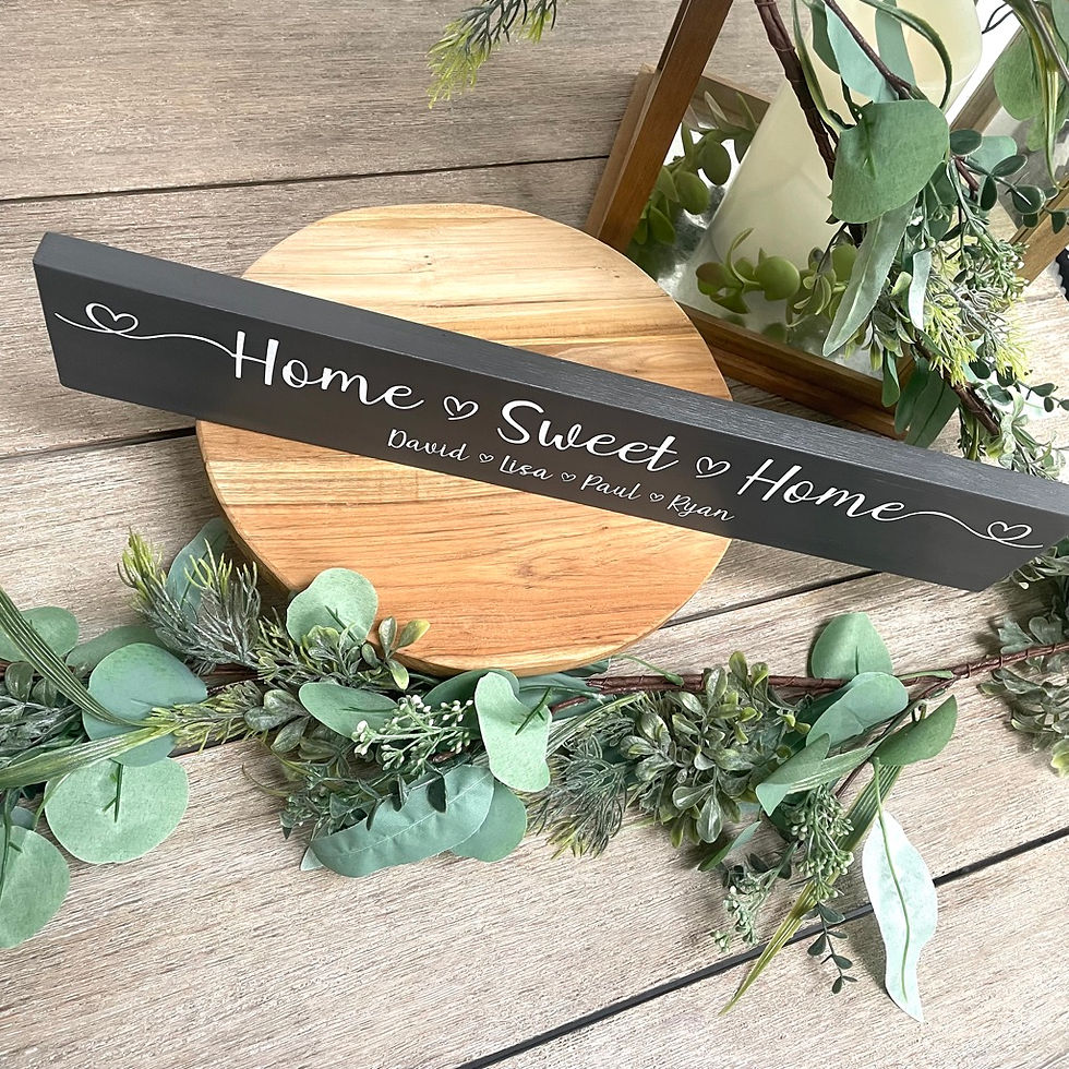 Thumbnail: Personalised Wooden Home Sweet Home Heart Sign