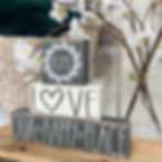 Thumbnail: Home - Hearts Stacking Block Wooden Signs