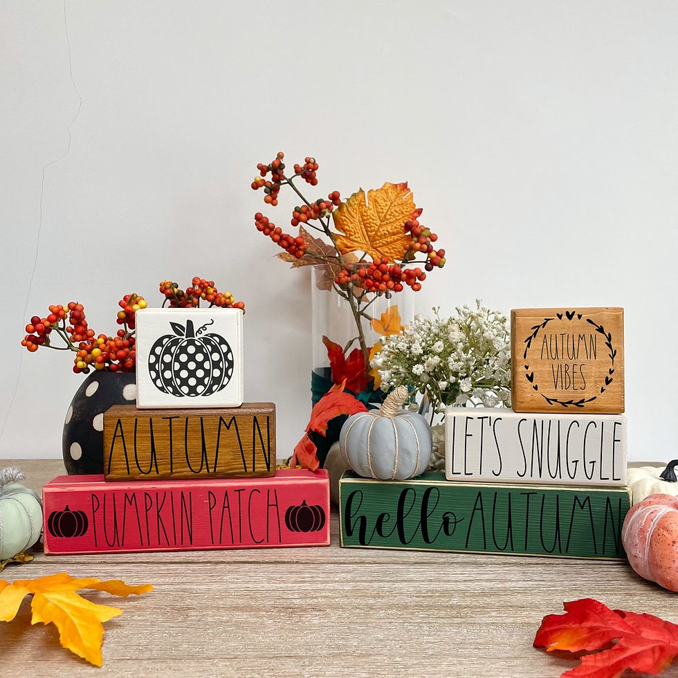 Thumbnail: Autumn Block Wooden Signs