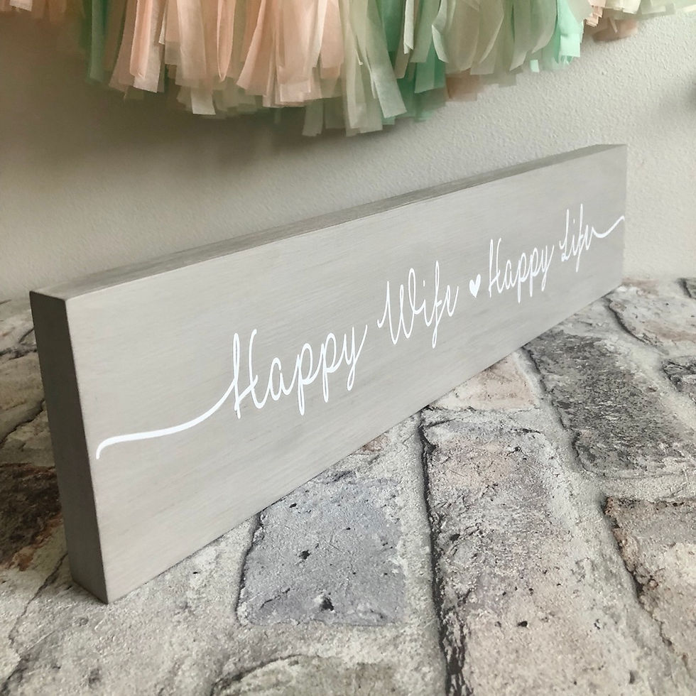 Thumbnail: Happy Wife, Happy Life Wooden Sign