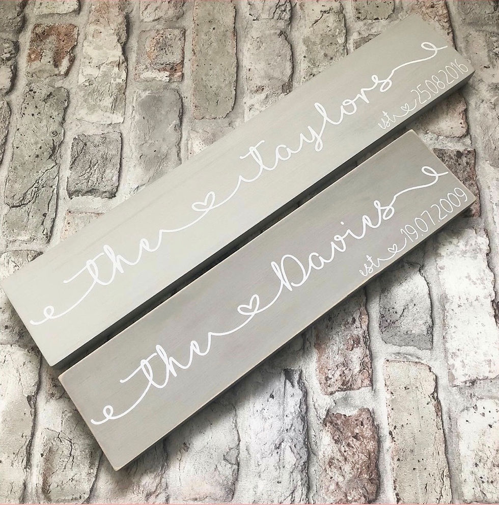 Thumbnail: Large Personalised Wooden Surname Sign
