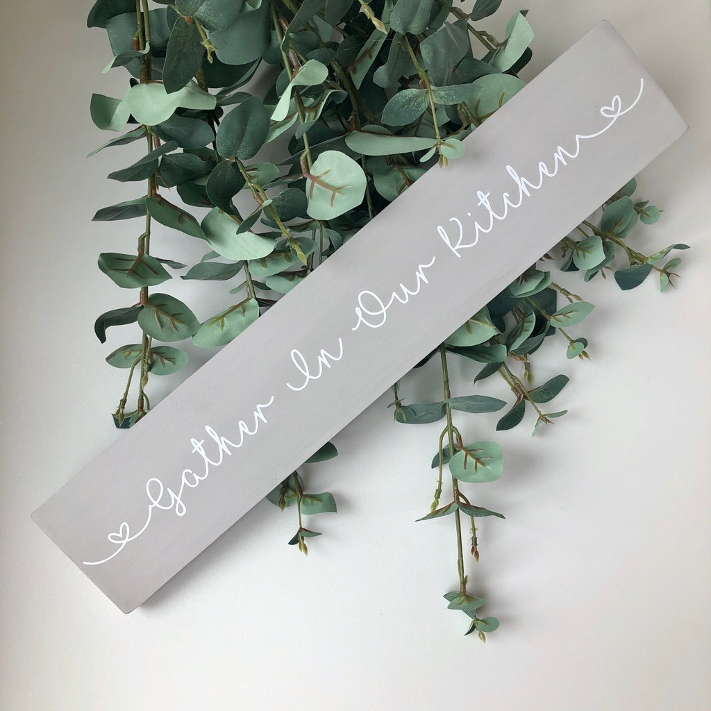 Gather In Our Kitchen Wooden Sign
