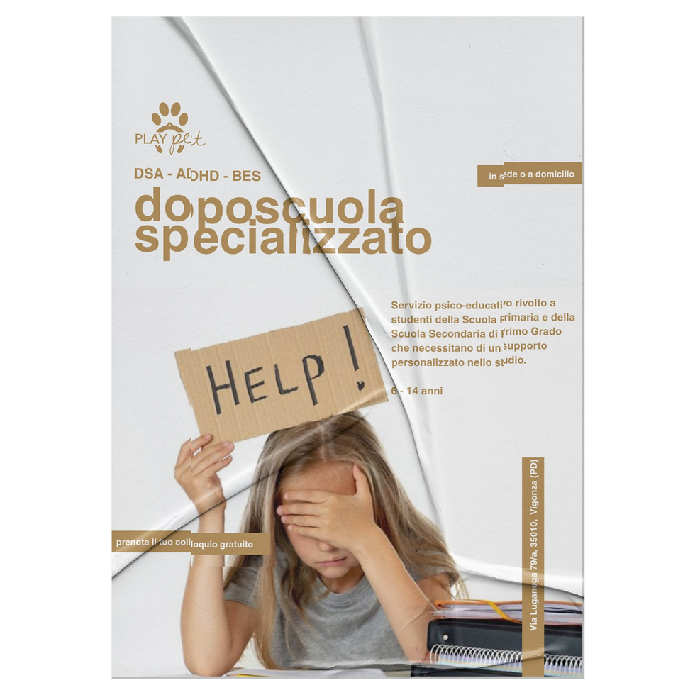 locandina DSA, ADHD BES