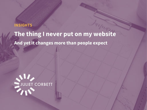The thing I never put on my website