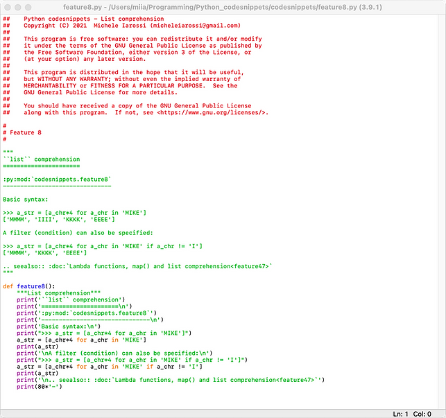 Python codesnippets feature8.py