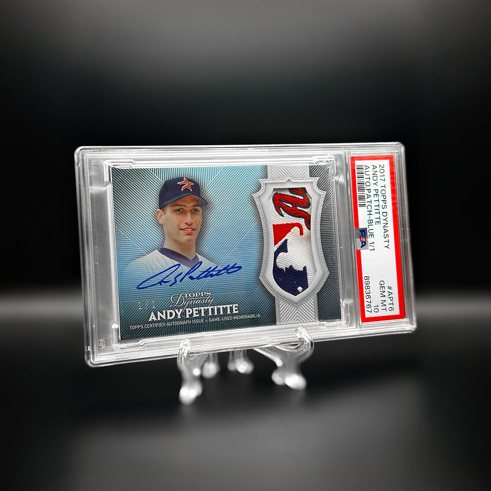 2017 Topps Dynasty Andy Pettite 1/1 Logoman Patch Auto