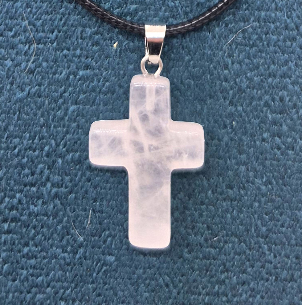 Thumbnail: Rose Quartz Cross pendant