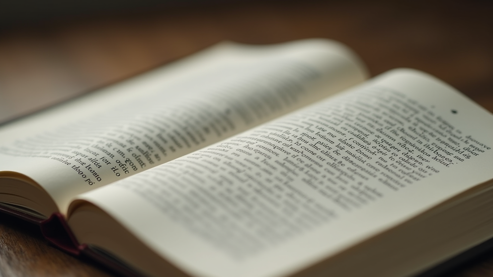 Close-up view of an open ebook with poetic text on the screen