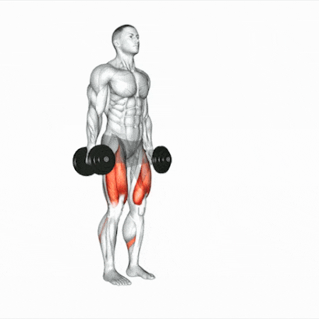 Dumbbell lunges.