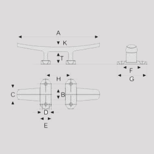 Thumbnail: Stainless Steel Four Hole Low Flat Cleat